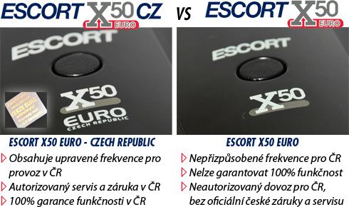 Antiradar Escort X50i EURO CZ Antiradar Escort X50i EURO CZ - antiradar vyvinutý speciálně pro detekci radarů v ČR a na Slovensku s kvalitní detekcí, minimem falešných poplachů a příznivou cenou.